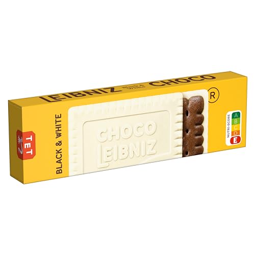 LEIBNIZ Choco Black & White - 3er Pack - Kakaokeks mit weißer Schokolade (1 x 125g) von Leibniz