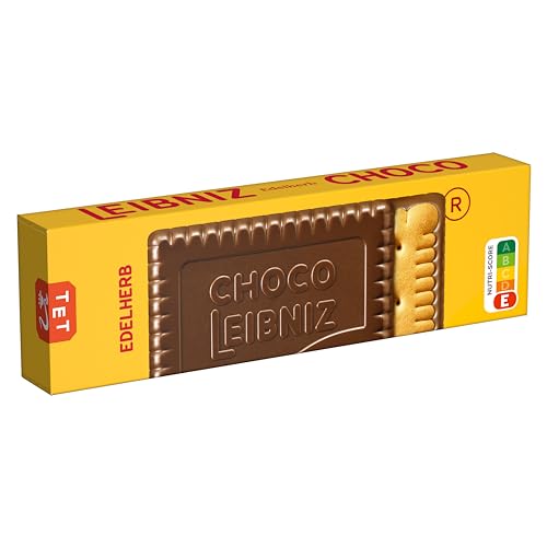 LEIBNIZ Choco Edelherb, 125 g, knusprige Butterkekse eingebettet in Zartbitterschokolade (1 x 125 g) von Leibniz