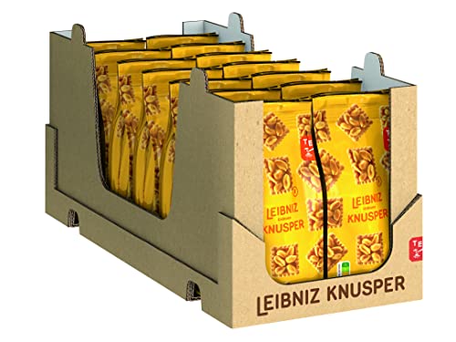 LEIBNIZ Knusper Snack karamellisierte Erdnüsse - 10er Pack – Mini Butterkeks mit süßen Peanuts – im Vorteilspack (10 x 175 g) von The Bahlsen Family