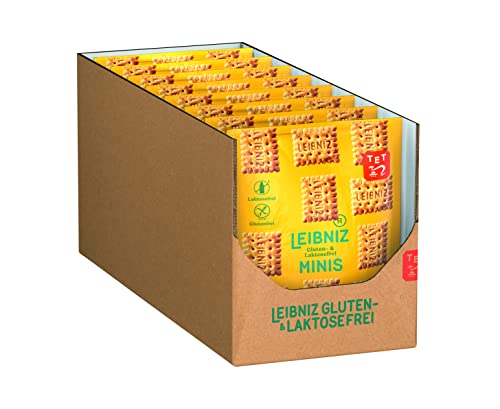 LEIBNIZ Minis Gluten- und Laktosefrei - 8er Pack – Miniatur Butterkekse ohne Gluten und Laktose – im Vorteilspack (8 x 100 g) von The Bahlsen Family