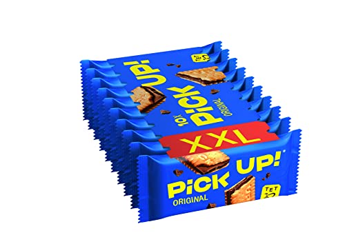 PiCK UP! Original, Keksriegel mit knackiger Milchschokoladentafel zwischen zwei Keksen, der Snack für unterwegs, 1 er Pack (10 x 28 g) von PiCK UP!