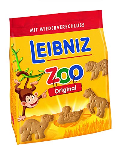 Leibniz Zoo Original 125g - Mini-Butterkekse mit lustigen Tier-Motiven - für Kinder - Kekse zum Spielen - Kinderkekse für den kleinen Hunger von Leibniz