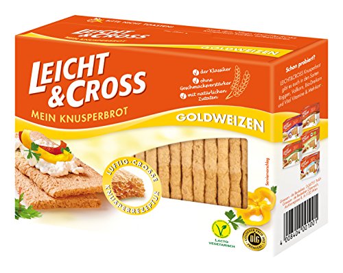 LEICHT&CROSS Knusperbrot Goldweizen, 8er Pack (8 x 125 g) von Leicht & Cross