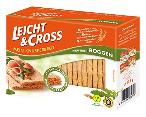 Leicht & Cross Roggen Knusperbrot, 8er Pack (8 x 125 g Packung) von Leicht & Cross