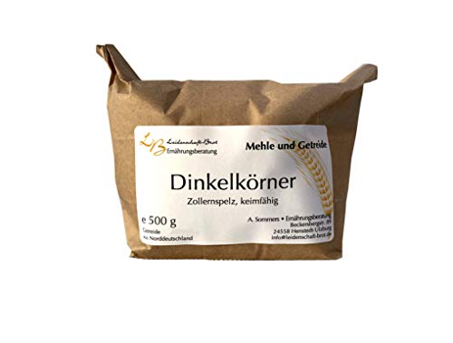 500 g Dinkelkörner Sorte Zollernspelz 500 g Dinkelkörner Sorte Zollernspelz von Leidenschaft-Brot