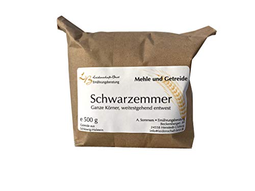 500 g Emmerkörner, Schwarzemmer, teilweise entwest, keimfähig 500 g Emmerkörner, Schwarzemmer, teilweise entwest, keimfähig von Leidenschaft-Brot