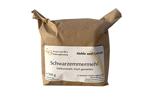 500 g Emmervollkornmehl, Schwarzemmer, weitestgehend entwest, frisch gemahlen von Leidenschaft-Brot