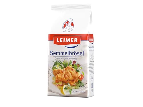 LEIMER Semmelbrösel 2kg - Hergestellt aus frisch gebackenem Weißbrot bestehend aus nur vier Zutaten für locker leichte Panaden (1x2kg) von Leimer