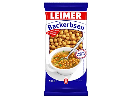LEIMER Backerbsen 500 g Familienpackung- Traditionell bayerische Suppeneinlage aus kleinen Teigkügelchen (1 x 500g) von Leimer