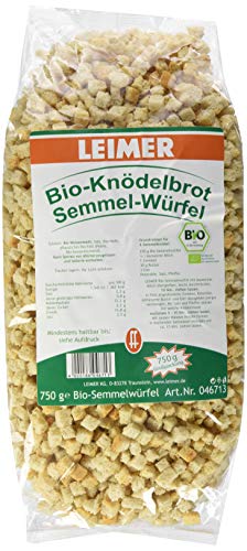 LEIMER Bio-Knödelbrot Semmelwürfel 750g - Aus frisch gebackenem Brot für lockere und gelingsichere Semmelknödel (1 x 750g) LEIMER Bio-Knödelbrot Semmelwürfel 750g - Aus frisch gebackenem Brot für lockere und gelingsichere Semmelknödel (1 x 750g) von Leimer
