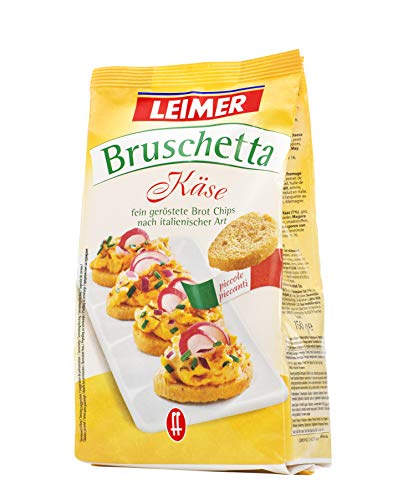 LEIMER Bruschetta Käse150g - Ideal zum vielfältigen Belegen, aber auch pur als Knabbergebäck eine echte Köstlichkeit (1 x150g) von Leimer