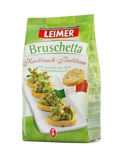 Leimer Bruschetta Knoblauch/Basilikum, 10er Pack (10x 150 g Beutel) von Leimer