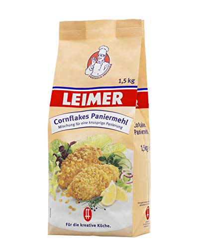 LEIMER Cornflakes Paniermehl 1,5kg - Paniermischung mit Cornflakes für eine extra-knusprige Panade (4 x1,5kg) von Leimer