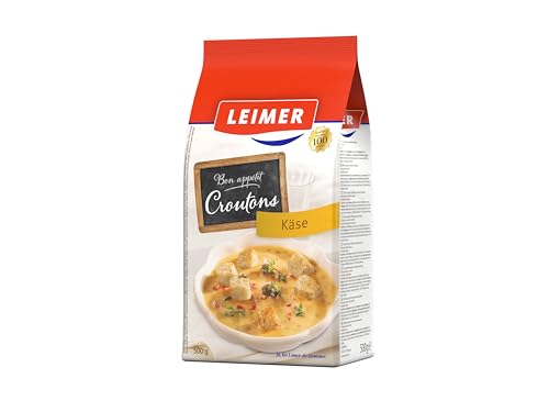 LEIMER Croutons Käse 500 g - Zart geröstet, mit Gewürzen verfeinert, aus frisch gebackenem Weißbrot, perfekt für Salate, Suppen, Knabbergebäck (1 x 500g) LEIMER Croutons Käse 500 g - Zart geröstet, mit Gewürzen verfeinert, aus frisch gebackenem Weißbrot, perfekt für Salate, Suppen, Knabbergebäck (1 x 500g) von Leimer
