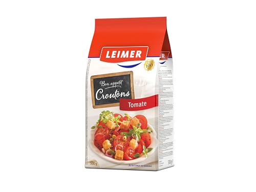 LEIMER Croutons Tomate 500 g - Zart geröstet, mit Gewürzen verfeinert, aus frisch gebackenem Weißbrot, perfekt für Salate, Suppen, Knabbergebäck (1 x 500g) LEIMER Croutons Tomate 500 g - Zart geröstet, mit Gewürzen verfeinert, aus frisch gebackenem Weißbrot, perfekt für Salate, Suppen, Knabbergebäck (1 x 500g) von Leimer