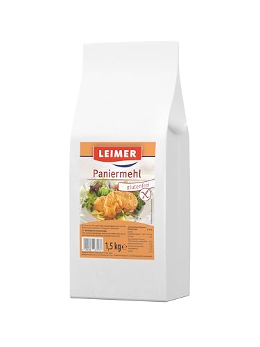 LEIMER Paniermehl glutenfrei 1,5 kg - Ideal zum Panieren von Fleisch, Fisch, Geflügel oder vegetarischen Alternativen - Vegan (1 x 1500g) LEIMER Paniermehl glutenfrei 1,5 kg - Ideal zum Panieren von Fleisch, Fisch, Geflügel oder vegetarischen Alternativen - Vegan (1 x 1500g) von Leimer