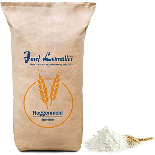Roggenmehl Type 1150 (DE) 960 (AT) Leimüller Premium Mehl | 100% Naturrein ohne Zusatzstoffe | Ideal als Brotmehl für Roggenbrot | Bäckereiqualität aus Österreich 25 kg von Leimüller