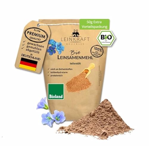 850g BIO Leinsamenmehl Vorteilspack aus 100% deutscher, brauner Leinsaat | Leinmehl frisch gemahlen. Vegan. Low Carb & Keto geeignet. Protein- & Ballaststoffreich. Regional und Nachhaltig verpackt 850g BIO Leinsamenmehl Vorteilspack aus 100% deutscher, brauner Leinsaat | Leinmehl frisch gemahlen. Vegan. Low Carb & Keto geeignet. Protein- & Ballaststoffreich. Regional und Nachhaltig verpackt von Leinkraft Bodensee
