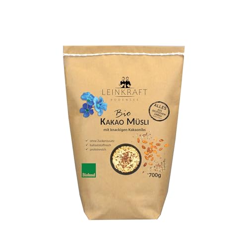 BIO Kakao-Müsli 1,4Kg mit knackigen Kakaonibs von Leinkraft Bodensee