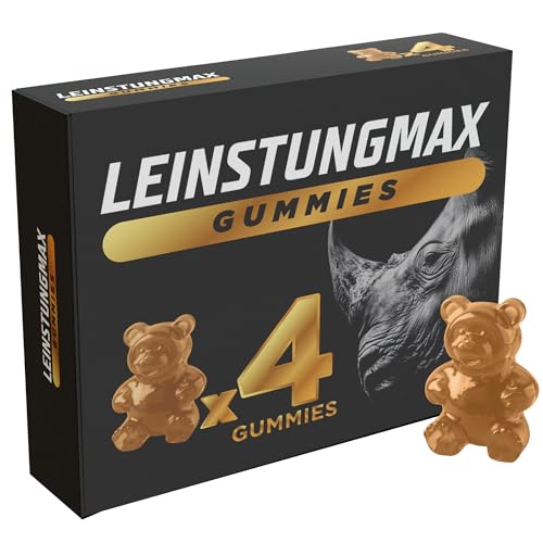 Leinstungmax Gummies mit Schwarzem Maca Extrakt & Tribullus Terestris – Extra stark für aktive Männer intime Momente – Sofortwirkung – Instant Energie & langanhaltende Wirkung – 4 Kaubonbons Leinstungmax Gummies mit Schwarzem Maca Extrakt & Tribullus Terestris – Extra stark für aktive Männer intime Momente – Sofortwirkung – Instant Energie & langanhaltende Wirkung – 4 Kaubonbons von Leinstungmax