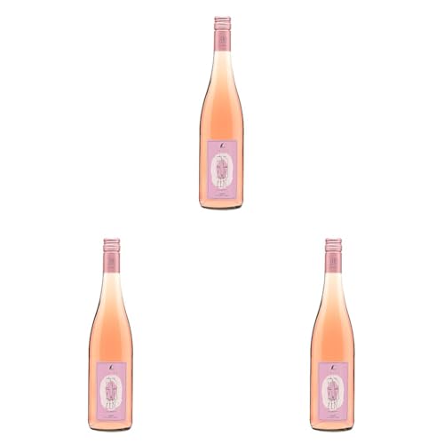 Weingut Leitz EINS-ZWEI-ZERO Roséwein Alkoholfrei | Trockener Rosé ohne Alkohol (1 x 0.75 l) (Packung mit 3) von Leitz