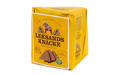 Leksands dreieckiges Knäckebrot, braun (dunkel) gebacken, 5er Pack, 5*200g (gelb) von Leksands