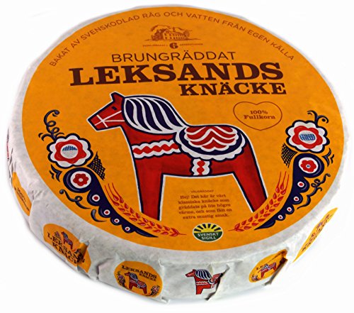 Leksands knäckebröd brungräddat - rundes Knäckebrot, braun (4er Pack) von Leksands