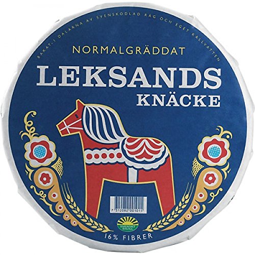 Leksands rundes Knäckebrot normal gebacken (blau) 4er Pack (4 * 830g (3,32kg) von Leksands