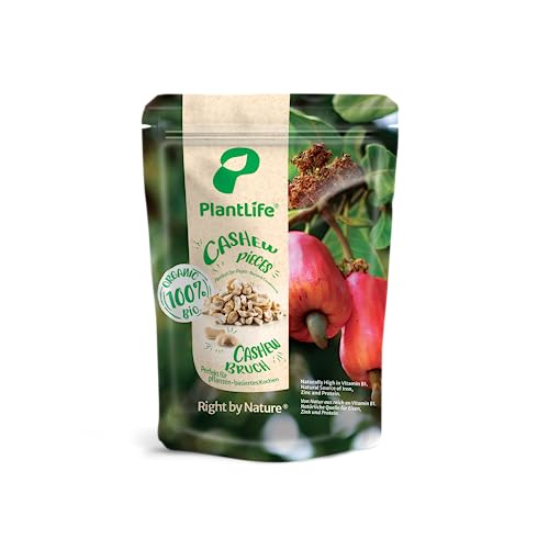 PlantLife BIO Cashewkerne Bruch 1kg – Rohe, Unbehandelte und Naturbelassene Cashew Nüsse von PlantLife