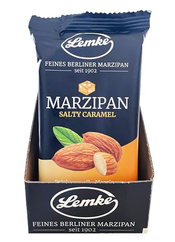Lemke Marzipan/Backmarzipan - Salty Caramel - Salzkaramell-Marzipan mit Mandelstückchen (14 X 200g) von Lemke - Feines Berliner Marzipan seit 1902