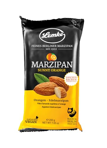 Lemke Marzipan/Backmarzipan - Sunny Orange - Orangen-Edelmarzipan von Lemke - Feines Berliner Marzipan seit 1902