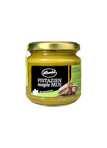 Lemke Pistazienmus Maple, 180g | Mit 75% Blanchierten Pistazien – Süß und Cremig mit Ahornzucker von Lemke - Feines Berliner Marzipan seit 1902