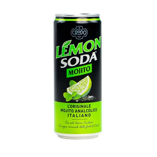 Lemon Soda Mojito Limonade (24 x 330ml) von Crodo - alkoholfreie Limettenlimonade - natürliche Aromen - Limettensaft aus Süditalien - erfrischend fruchtig - Cocktail alkoholfrei - EINWEG Dose von Lemon Soda