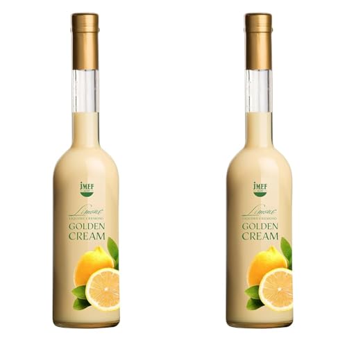 Distilleria Jannamico Golden Cream Limoncello - Zitronenlikör - Cremiger Likör aus Limoncello und italienischer Sahne. Liköre (1 x Bottle), 500 ml (Packung mit 2) von Lemoncello