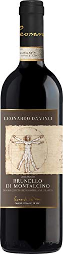 Leonardo Da Vinci Brunello di Montalcino, 100% Sangiovese Wein, kräftiger Rotwein mit lang anhaltendem, persistentem Abgang, 13,5% Alkoholgehalt von Leonardo da Vinci