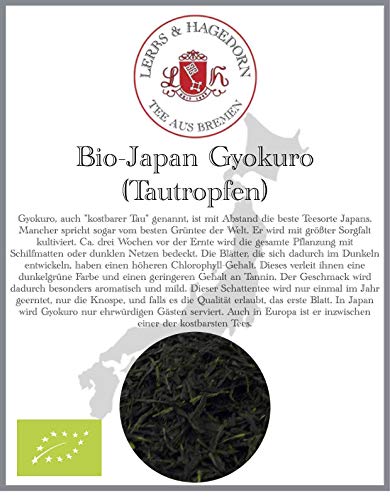 Lerbs & Hagedorn, Bio Japan Tee Gyokuro Tautropfen | Besonders Aromatisch und Mild 250g (ca. 21 Liter) Die Knospe, und vielleicht das erste Blatt von Lerbs & Hagedorn Bremen