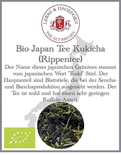 Lerbs & Hagedorn, Bio Japan Tee Kukicha Rippentee | Sehr milder Geschmack 250g (ca. 21 Liter) Sehr geringer Koffeinanteil von Lerbs & Hagedorn