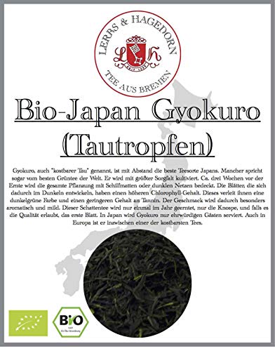 Lerbs & Hagedorn, Bio Japan Tee Gyokuro Tautropfen | Besonders Aromatisch und Mild 1.5kg (ca. 122 Liter) Die Knospe, und vielleicht das erste Blatt von Lerbs & Hagedorn