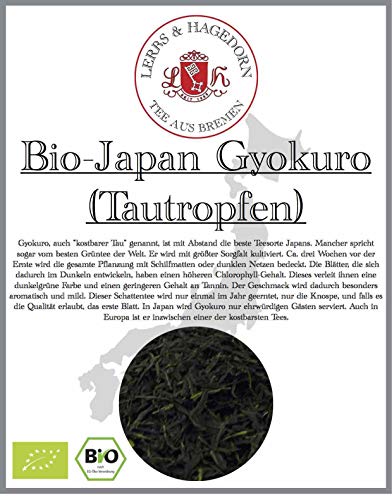 Lerbs & Hagedorn, Bio Japan Tee Gyokuro Tautropfen | Besonders Aromatisch und Mild 1kg (ca. 82 Liter) Die Knospe, und vielleicht das erste Blatt von Lerbs & Hagedorn
