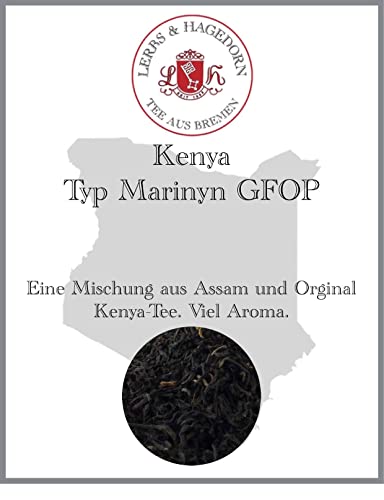 Lerbs & Hagedorn, Kenya Typ Marinyn GFOP | Aromastarker Geschmack 250g (ca. 21 Liter) Eine Mischung aus Assam und Kenya Tee von Lerbs & Hagedorn