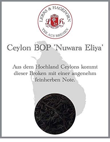 Lerbs & Hagedorn, Ceylon Tee BOP Nuwara Eliya | Angenehm Feinherbe Note 1.5kg (ca. 122 Liter) Mit Hochland Ceylon Tee von Lerbs & Hagedorn