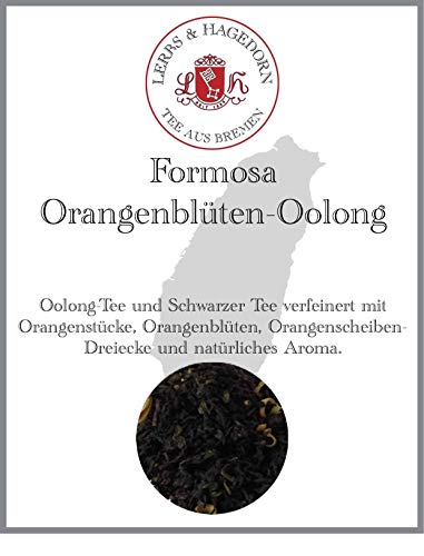 Lerbs & Hagedorn, Formosa Tee Orangenblüten Oolong |Mild Aromatischer Orangen Geschmack 1.5kg (ca. 122 Liter) Orangenstücke, Orangenblüten, Schwarzer Tee von Lerbs & Hagedorn