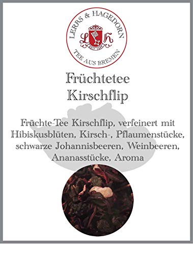 Lerbs & Hagedorn, Früchte Tee Kirschflip | 1.5kg (ca. 122 Liter) Hibiskusblüten, Kirsch-, Pflaumenstücke, schwarze Johannisbeeren, Weinbeeren, Ananas Lerbs & Hagedorn, Früchte Tee Kirschflip | 1.5kg (ca. 122 Liter) Hibiskusblüten, Kirsch-, Pflaumenstücke, schwarze Johannisbeeren, Weinbeeren, Ananas von Lerbs & Hagedorn Bremen