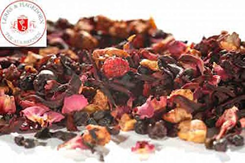 Lerbs & Hagedorn, Früchte Tee Roter Drache | Saftige Waldbeere Rhabarber Geschmack 2kg (ca. 162 Liter) Hibiskusblüten, Apfelstücke von Lerbs & Hagedorn