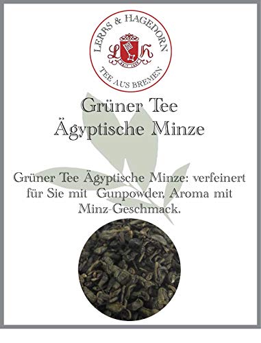 Lerbs & Hagedorn, Grün Tee Ägyptische Minze | Minz Geschmack 250g (ca. 21 Liter) Gunpowderblatt von Lerbs & Hagedorn