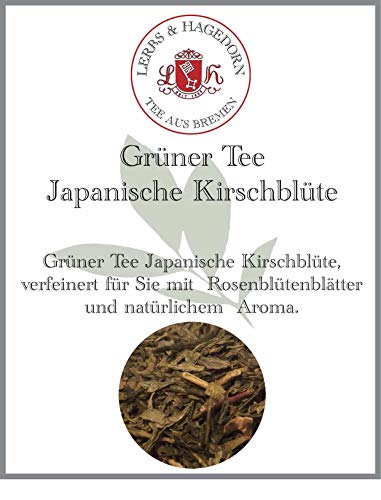 Lerbs & Hagedorn, Grün Tee Japanische Kirschblüte | 250g (ca. 21 Liter) Rosenblütenblätter von Lerbs & Hagedorn Bremen