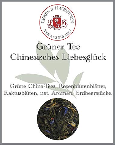 Lerbs & Hagedorn, Grüner Tee Chinesisches Liebesglück| Fruchtiger Geschmack 1.5kg (ca. 122 Liter) Rosenblütenblätter, Kaktusblüten von Lerbs & Hagedorn