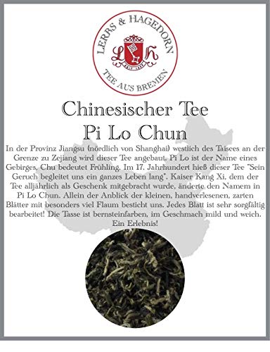Lerbs & Hagedorn, Pi Lo Chun China Tee| Milder und Weicher Geschmack 1kg (ca. 80 Liter) Aus der Provinz Jiangsu von Lerbs & Hagedorn