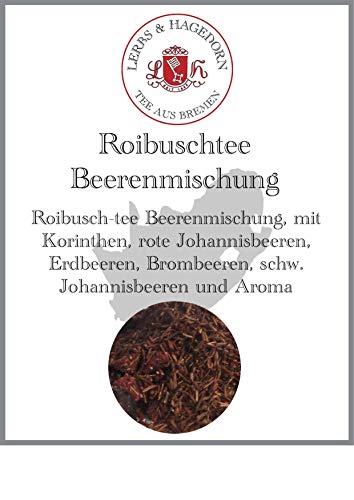 Lerbs & Hagedorn, Roibuschtee Beerenmischung | 250g (ca. 21 Liter) Korinthen, Rote Johannisbeeren, Erdbeeren, Brombeeren von Lerbs & Hagedorn Bremen