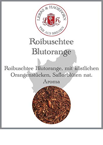 Lerbs & Hagedorn, Roibuschtee Blutorange | 250g (ca. 21 Liter) Orangenstücken, Saflorblüten von Lerbs & Hagedorn Bremen